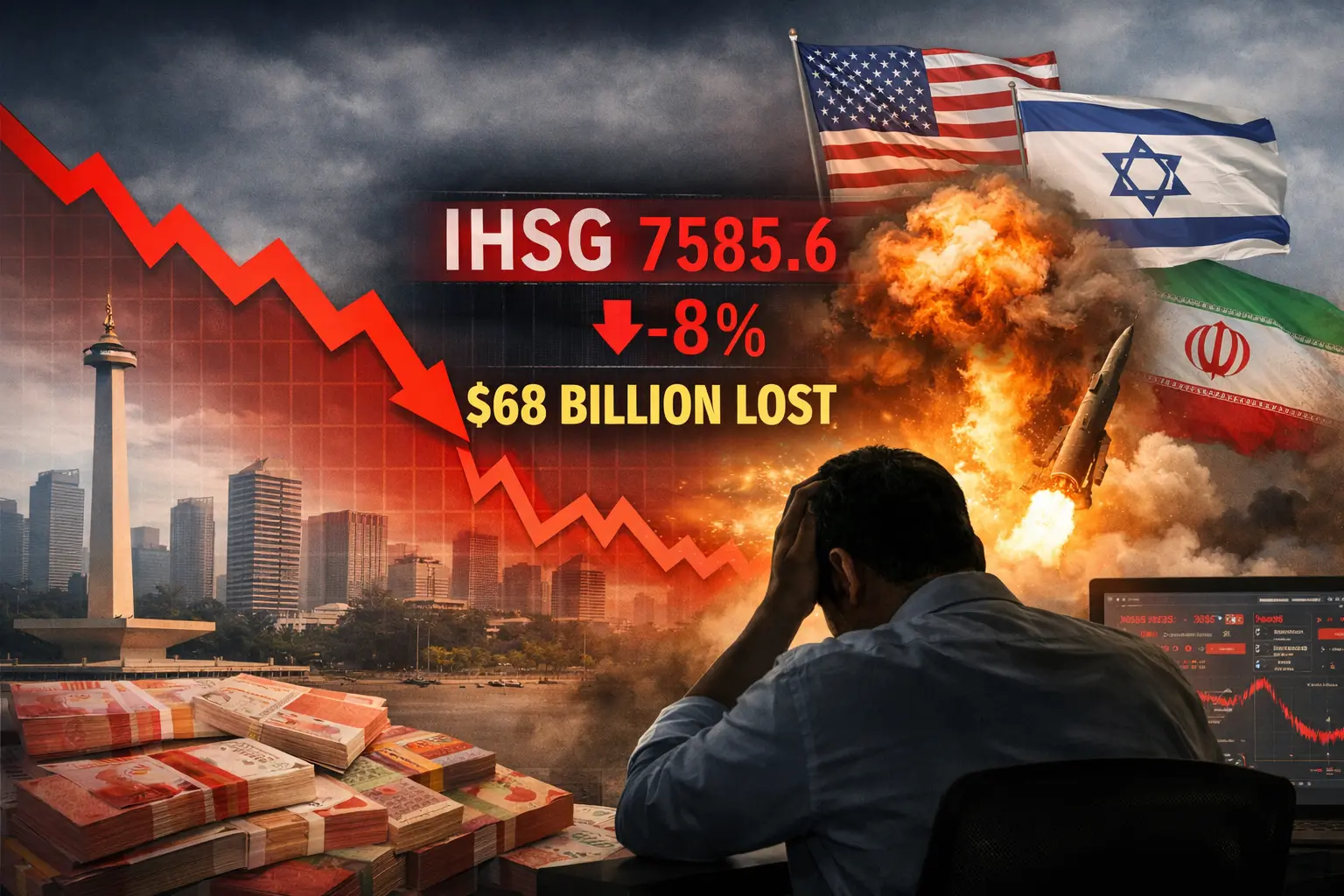 Pasar Saham RI Ambruk! Rp1.160 Triliun Nilai Pasar Hilang Gara-gara Gejolak Global 😮📉